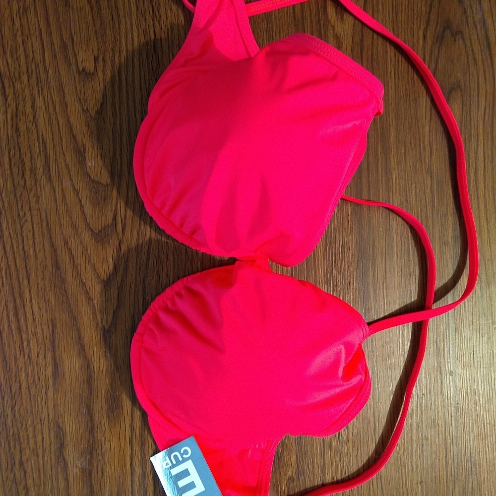 Hot pink bikini top 34E/F